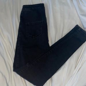 Missguided black ripped jeans US 6